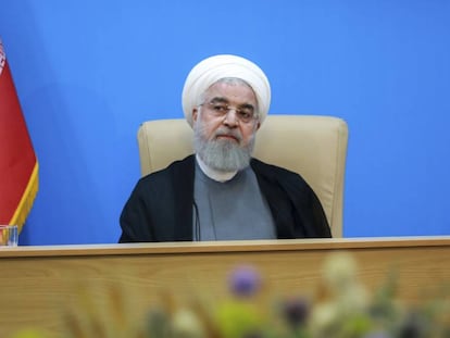 O presidente iraniano, Hasan Rohani, nesta terça-feira.