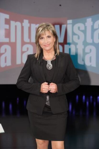 Julia Otero, en los Estudios Bu&ntilde;uel de TVE. 