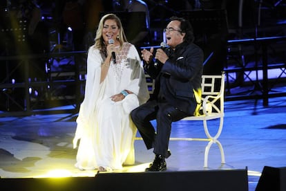 Romina Power y Albano, en una actuación.