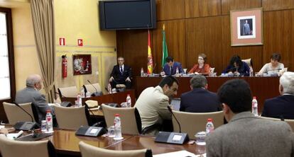 Martínez Aguayo, durante la comisión parlamentaria de Hacienda.