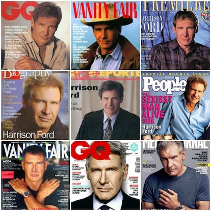 Harrison Ford siempre ha sido muy celoso de su vida privada, concediendo entrevistas la mayoría de veces solo cuando tenía una película que promocionar. Aun así, son decenas las portadas que ha protagonizado a lo largo de su carrera.