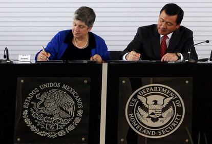 Janet Napolitano y Miguel &Aacute;ngel Osorio Chong.