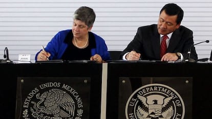 Janet Napolitano y Miguel &Aacute;ngel Osorio Chong.