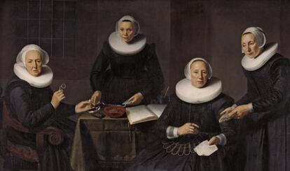 Obra 'Gobernantas y celadoras de Spinhuis' (1610, de Dirk Santvoor.