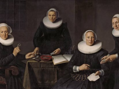 Obra 'Gobernantas y celadoras de Spinhuis' (1610, de Dirk Santvoor.