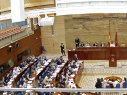 Panor&aacute;mica del hemiciclo de la Asamblea de Madrid.