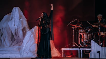 María José Llergo, Jerez de la Frontera'daki Tío Pepe Festivali'ndeki konserinde. Organizatörler tarafından sağlanmıştır.