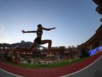 La atleta venezolana Yulimar Rojas salta el pasado 14 de agosto en el estadio Louis II de Mónaco.