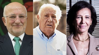 Juan Roig, Amancio Ortega y Ana Botín.