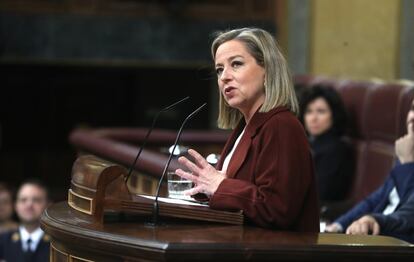 La diputada de Coalición Canaria, Ana Oramas, durante su intervención en el Congreso este martes.