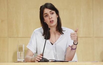 La portavoz municipal, Rita Maestre, durante la rueda de prensa de este jueves.