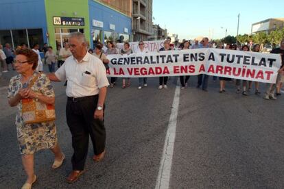 Manifestació de la cooperativa de l'Aldea, Tarragona.