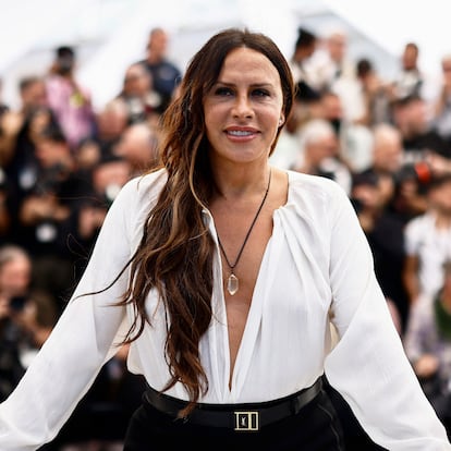 Cast member Karla Sofia Gascon poses during a photocall for the film "Emilia Perez" in competition at the 77th Cannes Film Festival in Cannes, France, May 19, 2024. REUTERS/Yara Nardi