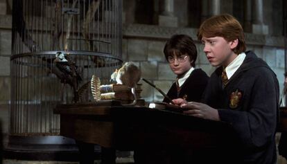 Daniel Radcliffe i Rupert Grint a 'Harry Potter i la cambra secreta'.