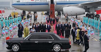 Reception in China of Syrian President Bashar el Asad and his wife last Thursday.