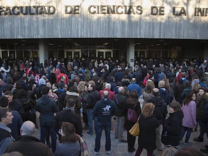 Candidatos a las plazas de administrativo este sábado en Madrid.