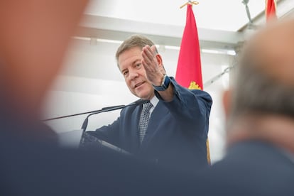 El presidente de Castilla-La Mancha, Emiliano García-Page, en un acto en Guadalajara el 25 de junio.