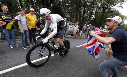 Froome, durante la contrarreloj