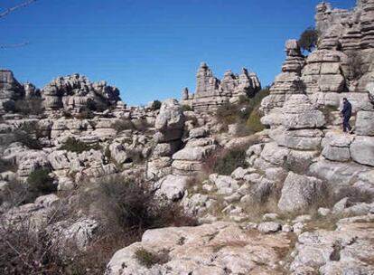 Un paraje natural formado a base de roca kárstica en la provincia de Málaga.