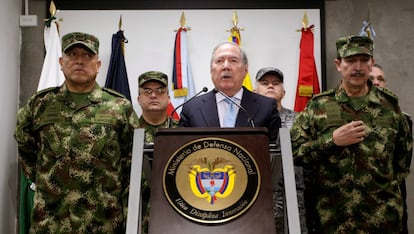 El ministro de Defensa de Colombia, Guillermo Botero, a mediados de mayo en Bogotá.