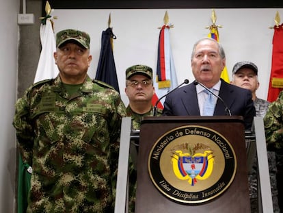 El ministro de Defensa de Colombia, Guillermo Botero, a mediados de mayo en Bogotá.