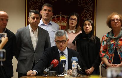 David Lucas, en la rueda de prensa.