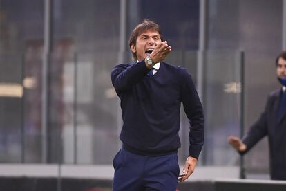 Antonio Conte durante un partido de la Serie A el pasado fin de semana.