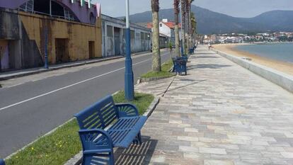 Tramo al final del paseo litoral de A Pobra en el que se pierde la pista de Diana Quer.