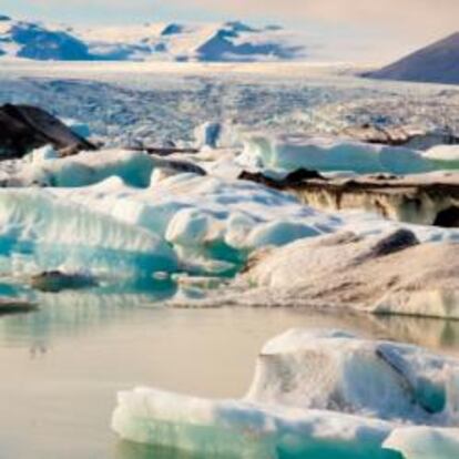 El lago de Jokulsarlon, en el este de Islandia.