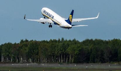 Un avión de Ryanair, en una imagen de archivo.