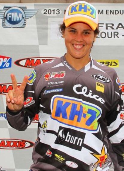 Laia Sanz after winning her second Enduro title.