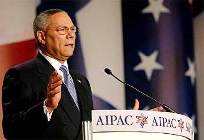 Powell, durante su intervención de hoy ante el Comité de Asuntos de EE UU-Israel.