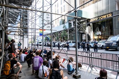 Protestas por la muerte de George Floyd en Nueva York, frente a la torre Trump, el pasado 5 de julio.