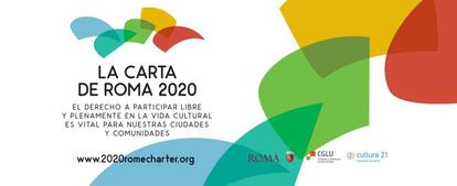Cartel promocional de la Carta de Roma 2020.
