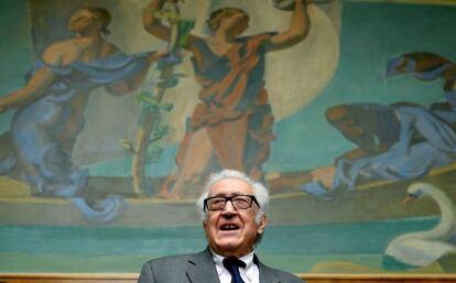 El enviado especial para Siria, Lakhdar Brahimi, en Ginebra.