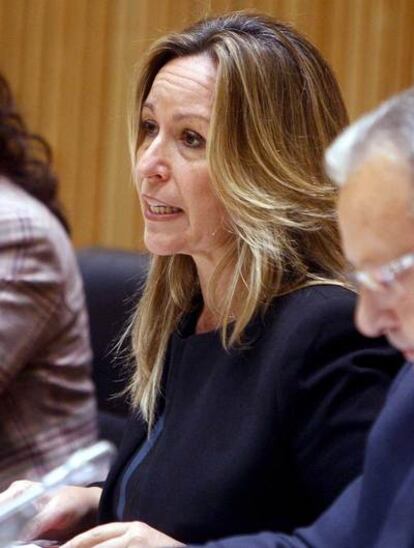 Trinidad Jiménez during the congressional foreign relations committee hearing over events in Western Sahara