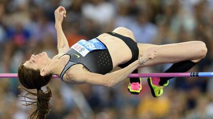 Ruth Beitia, la semana pasada, en Zurich.