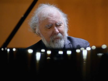 El pianista Radu Lupu en un concierto en el Auditorium Manzoni de Bolonia en 2017.