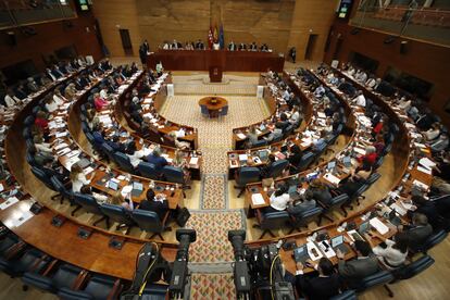 Vista general de la Asamblea de Madrid durante un pleno.