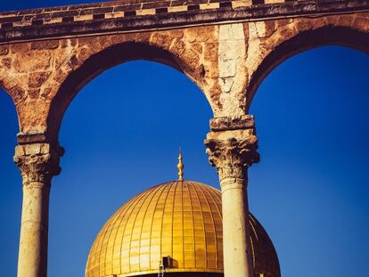 La cúpula de la roca, lugar de culto del islam en Jerusalén.