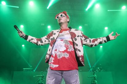 J Balvin, en su actuación en Barcelona el pasado 21 de mayo.