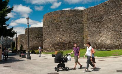 Las murallas romanas de Lugo.