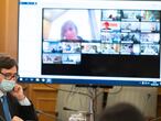 El ministro de Sanidad, Salvador Illa, preside por videoconferencia la reunión del Consejo Interterritorial del Sistema Nacional de Salud.