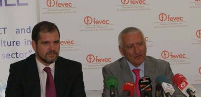 José Luis Miguel y Eloy Durá, en la sede de Fevec.