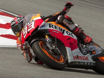 Marc Márquez, en la sesión libre de Sepang. 