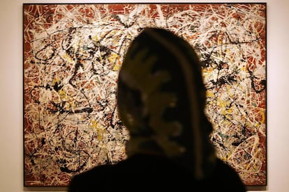 Un mural de Pollock expuesto en el TMoCa de Teherán en 2015. 