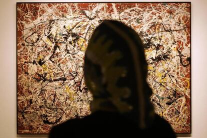 Un mural de Pollock expuesto en el TMoCa de Teherán en 2015.