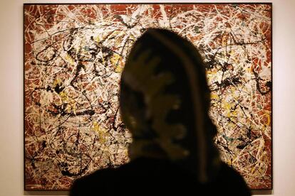 Un mural de Pollock expuesto en el TMoCa de Teherán en 2015. 