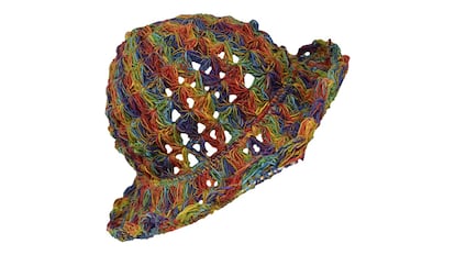 Sombrero de crochet multicolor