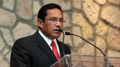 Alberto Reyes Vaca on the day of his appointment to the position of Public Safety Secretary for the State of Michoacán in May 2013.